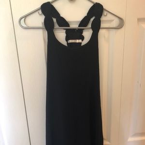 Black flowy dress with detailed straps- teen